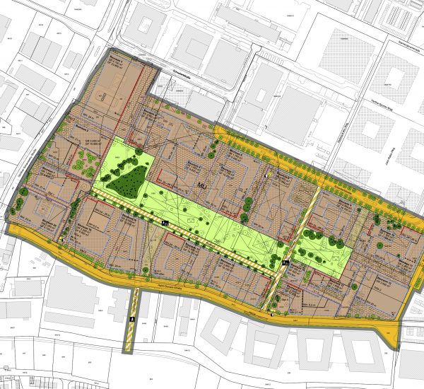 Planzeichnung Bebauungsplan Siemens Campus - südlicher Bereich