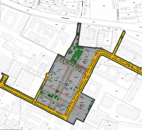 Planzeichnung Bebauungsplan Siemens Campus - nördlicher Bereich